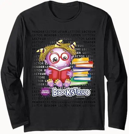 Sudadera de Bookstruo, por Héctor Domingo. Camiseta para lectores y lectoras amantes de los libros.